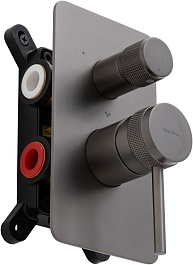 Allen Brau Смеситель для ванны Priority 5.31A11-MG (с внутренней частью, 3 выхода) графит браш – фотография-2